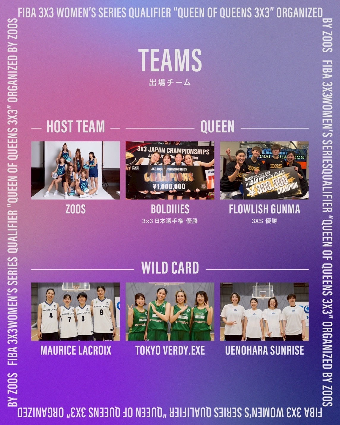 FIBA 3×3 WOMEN'S SERIS QUALIFIER QUEEN OF QUEENS 3×3チケット