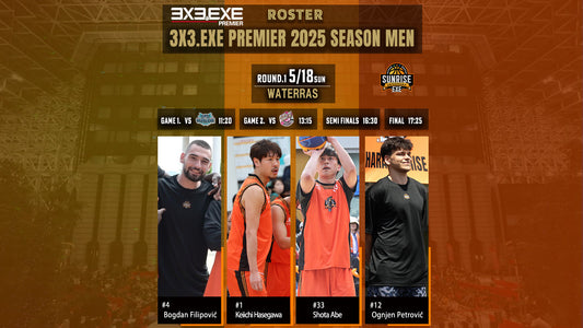 3x3.EXE PREMIER 2025 SEASON MEN ロスター決定